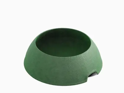 Plastic Dog Bowl A 02 Low-poly 3D model