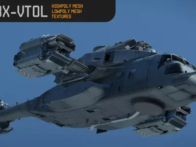 CH53X VTOL Low-poly 3D model