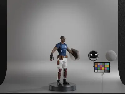 The Patriot - Eli Bradley Low-poly 3D model