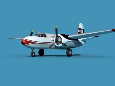 Douglas A-20G Havoc Civil Version V01 3D model