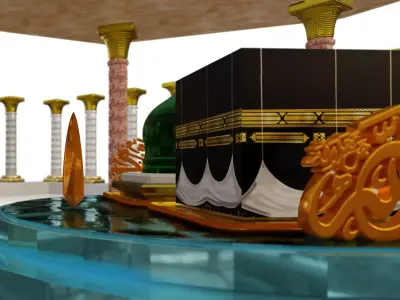 Eid 3D Islamic Model Animation Kaaba-Madina-Mosque 3D model