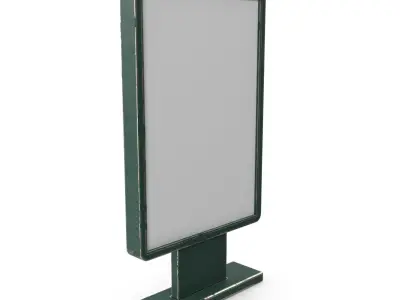 Street Advertising Billboard 01 Low-poly 3D model