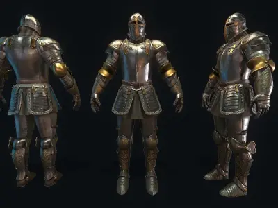 Medieval Armor Low-poly 3D model
