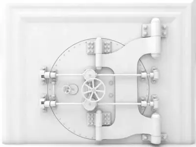 Detailed Bank Safe Low-poly 3D model