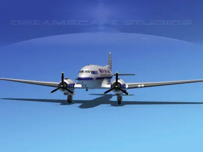 Douglas DC-3 Delta 3D model