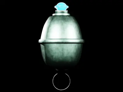 Eihandgranate M39 blue - made in Blender Low-poly 3D model