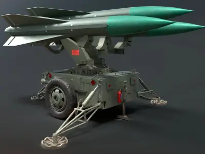 MIM-23 Hawk Low-poly 3D model