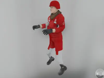 Army Man With Military Textures Pilot 3D model