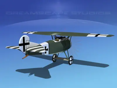 Fokker DVIII V08 3D model