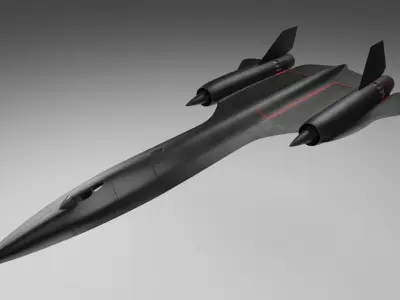 SR-71X fighter jet Low-poly 3D model