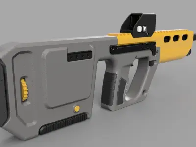 assault rifl weapon armament gun  3D model