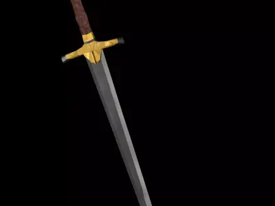 Low Poly Sword lord of rings Free low-poly 3D model