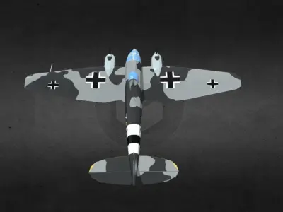 heinkel-he-111 luftwaffe bf Low-poly 3D model