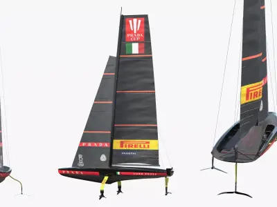 Prada Cup AC75 Sailboat Luna Rossa 3D model
