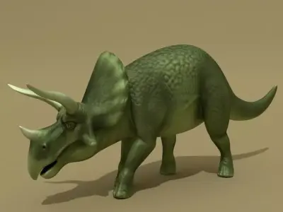 Triceratops Rigged Low-poly 3D model