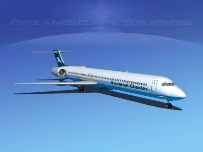 Douglas MD-80 Universal Air Charter 3D model