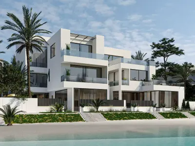 Private Villa beach 3D model