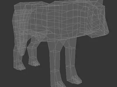 Low poly wolf origami Free low-poly 3D model