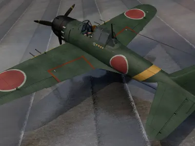 Mitsubishi A6M5 Zero - aka Zeke 3D model