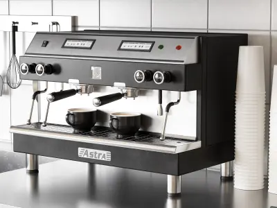 Coffee Shop Kitchen 3D model