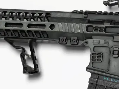 SLR Rifleworks HELIX M-LOK Handguard Low-poly 3D model