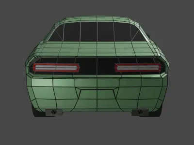 Dodge Challenger SRT Hellcat 2015 Free low-poly 3D model