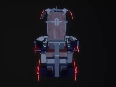Dark Unicorn Cockpit  Low-poly 3D model