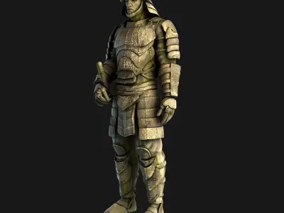 Statue of a Samurai 3D model
