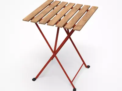 TARNO table red Low-poly 3D model