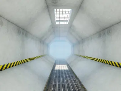 3d Tunnel Low-poly 3D model