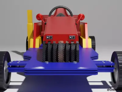 Go Kart Low-poly 3D model