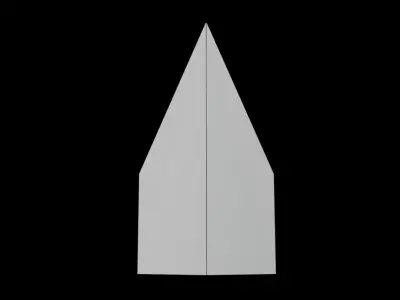 Low-poly scale paper plane Free low-poly 3D model