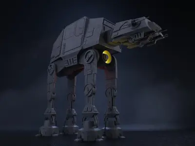 AT-AT The Galactic Armored Transport  game-ready Low-poly 3D model