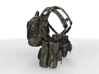 tactical vest 02 3D model