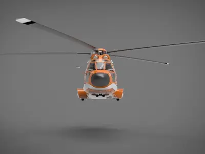 Helicopters H225 Super Puma 3D model