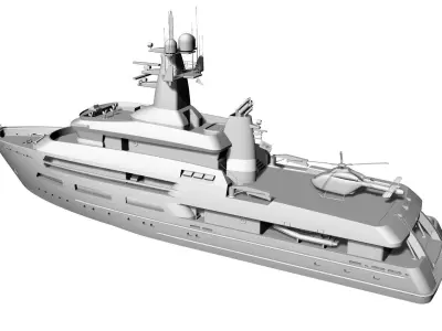 63 Meter Explorer Superyacht 3D model