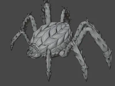 The cave spider Low-poly 3D model