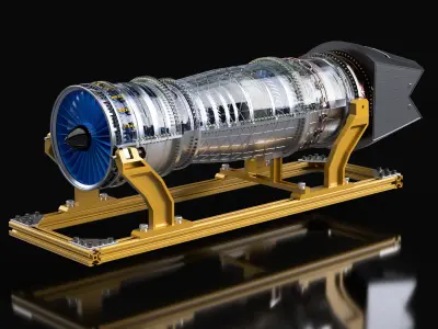 PRATT and WHITNEY F119 F135 Turbine Jet Engine 3D print model