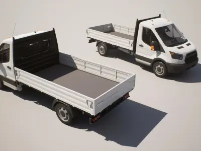 Pickup Truck 2- Transit - Game Ready Vehicle Low-poly 3D model