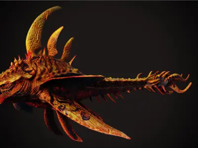 Monster fish  Low-poly 3D model