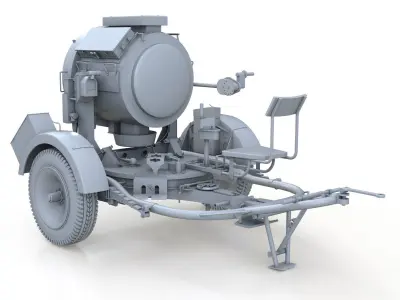 60cm Flak Scheinwerfer 36 - Flak SW 36 3D model