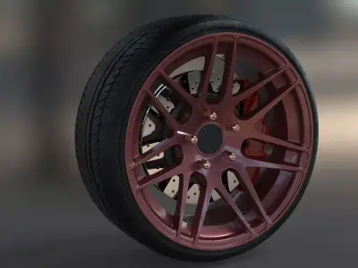 rims und tire supercar tuning 3D model