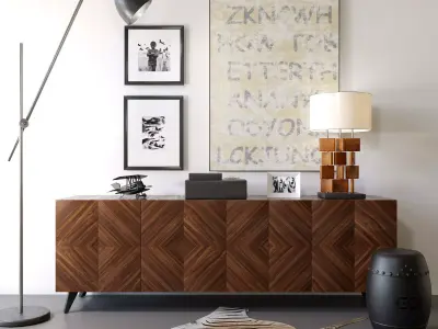 Sete Art Nouveau 3D model