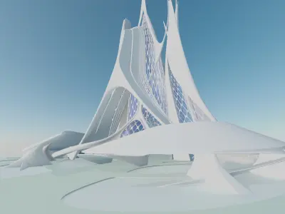 Future building Futuristic Expo Center building Sci Fi DUBAI 3D model