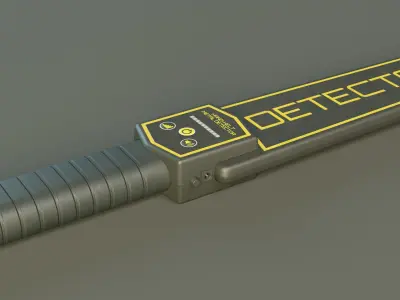 Handheld Metal Detector PBR Low-poly 3D model