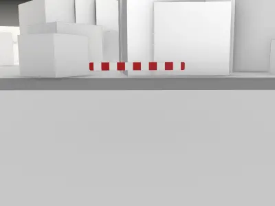 Construction Barrier Version 1 600-31 100x1200mm Low-poly 3D model