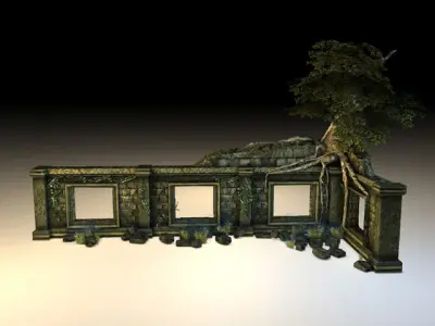 Low poly jungle ruins Low-poly 3D model