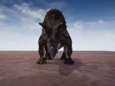 3D Triceratops dinosaur Low-poly 3D model