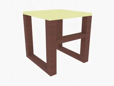 Small Table 5 Low-poly 3D model