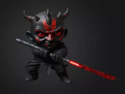 Star Wars Darth Maul Chibi 3D print model